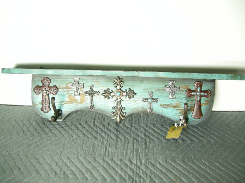 Wooden Cross ShelfCoat Hanger