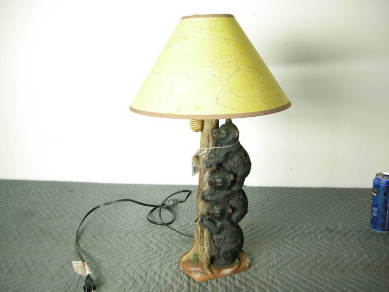 Black Bears Table Lamp