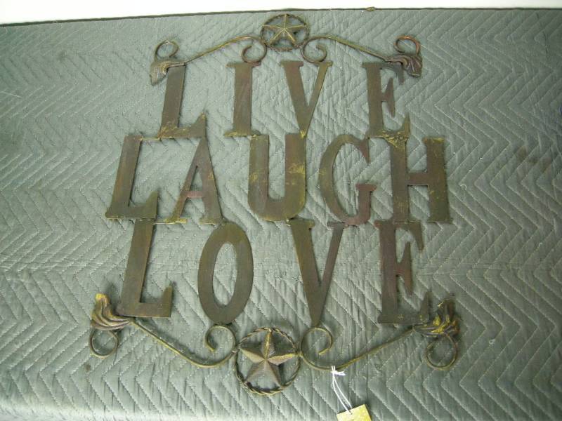Metal Star Live Laugh Love Sign