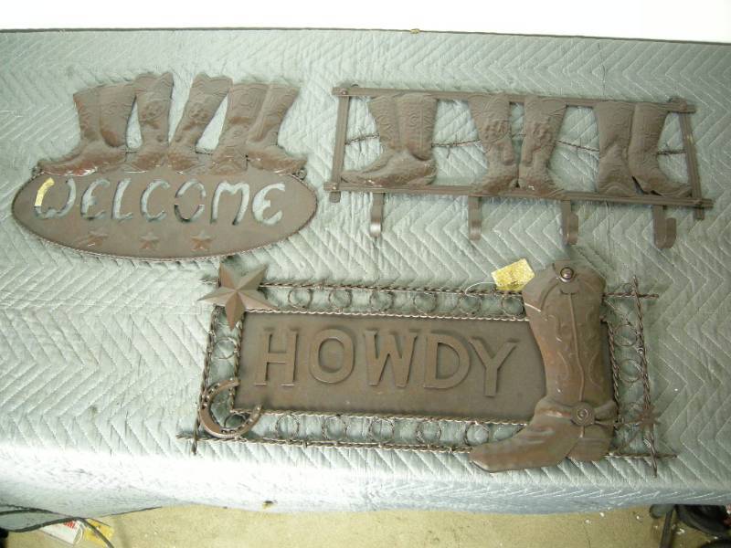 Metal Cowboy Boot Signs