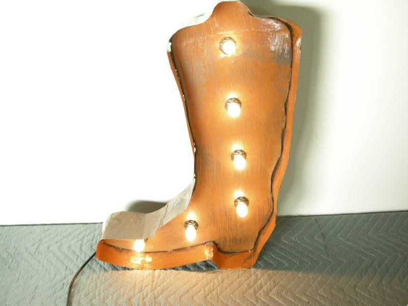 Metal Light-Up Cowboy Boot