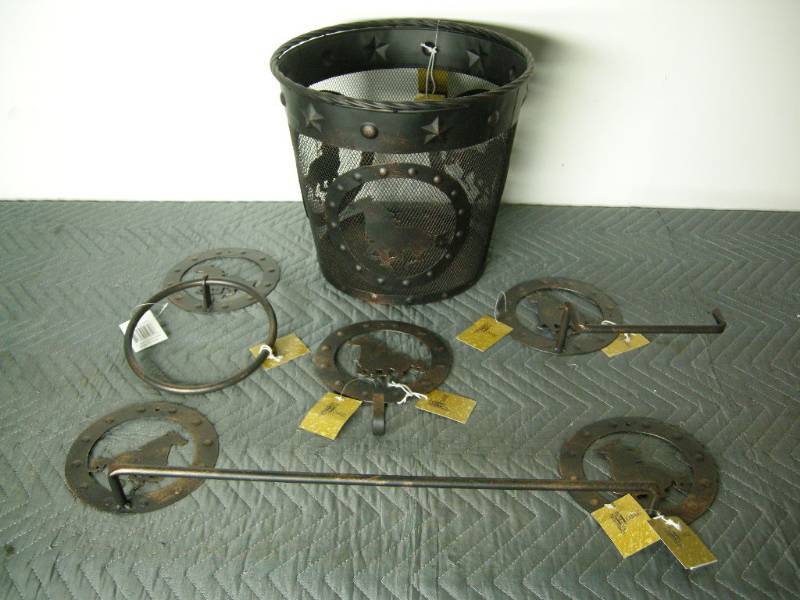 Metal Horse Bathroom Set