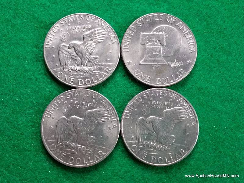 Group of (4) Eisenhower Silver Dollars