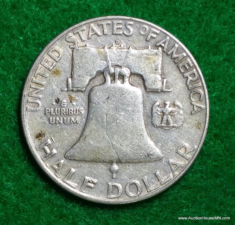 1954 D Franklin Silver Half Dollar