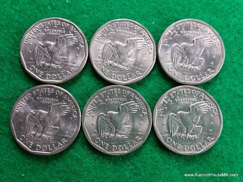 Group of (6) Susan B Anthony Silver Dollars