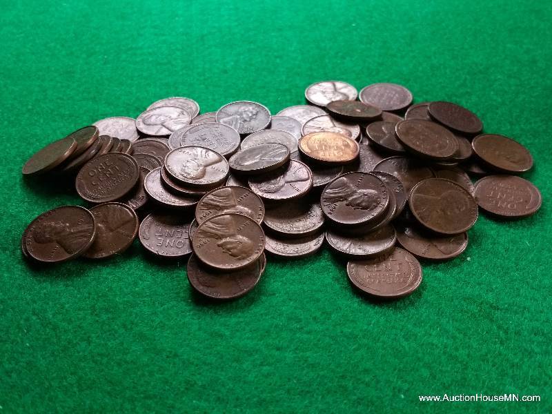 Large Group of Lincoln Wheat Cents