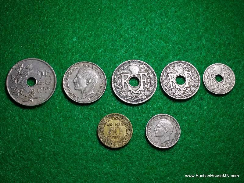 1920s French Liberte Egalite Fraternite Coins