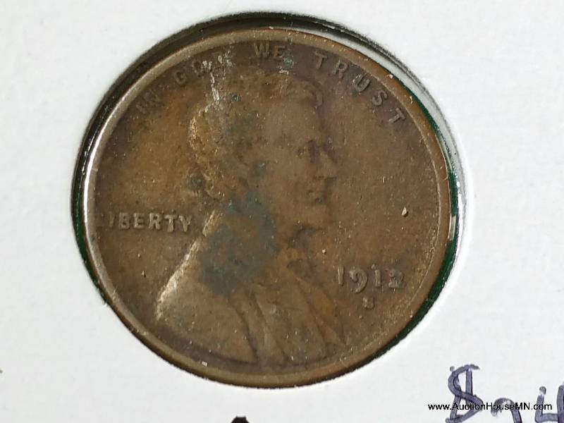 1912 S Lincoln Wheat Cent
