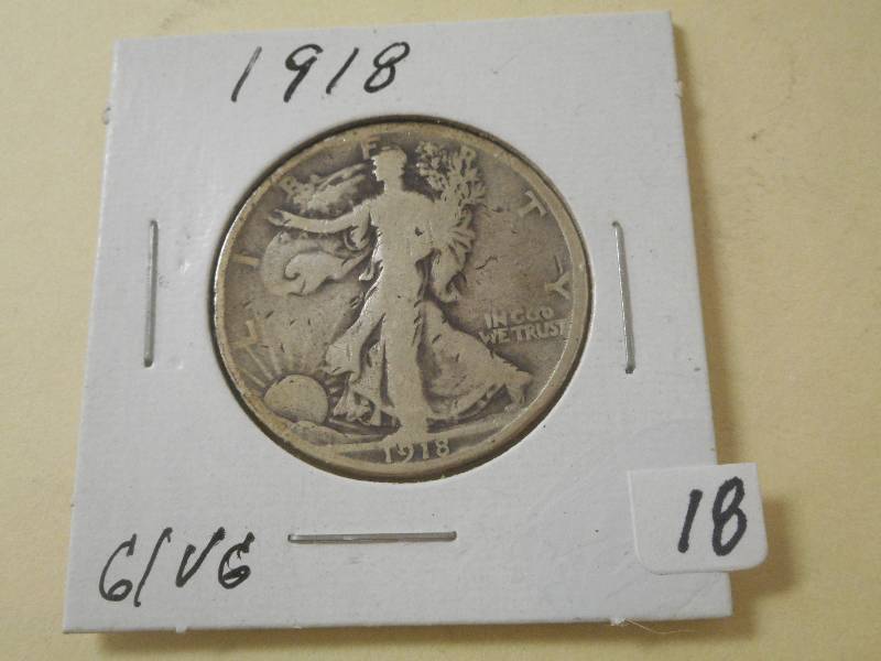1918 Walking Liberty Half Dollar, G...