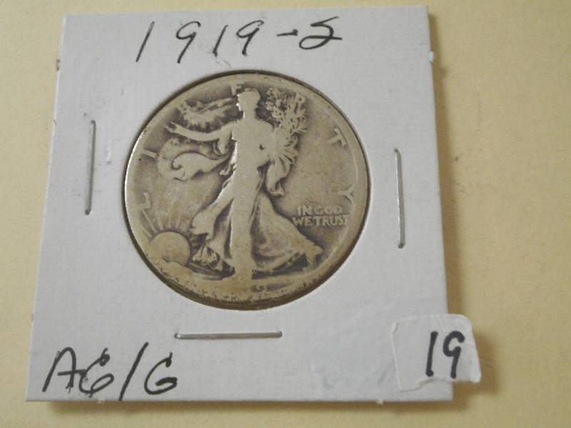 1919-S Walking Liberty Half Dollar,...