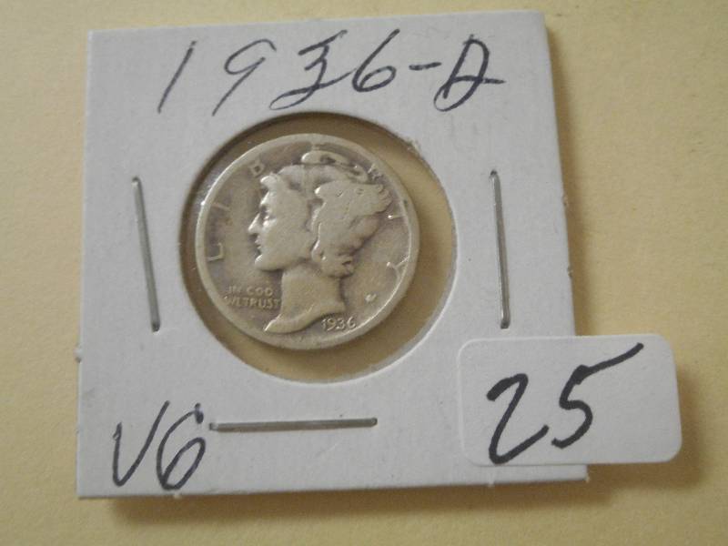 1936-D Dime, Is VG...