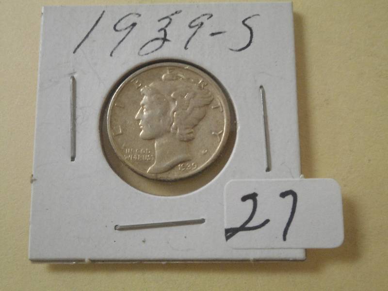1939-S Mercury Dime, Is EF...