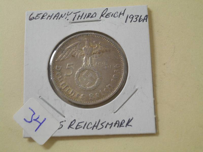 1936A� 5 Reichsmark Germany, Thir...