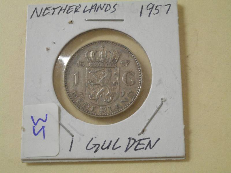 1957 1 Gulden Netherlands silver...
