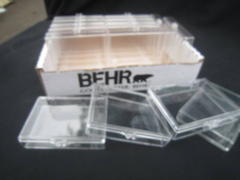 lot 216 image: NEW LOT 16 BASEBALL CARD HOLDER BOXES OR GREAT STORAGE BOX.