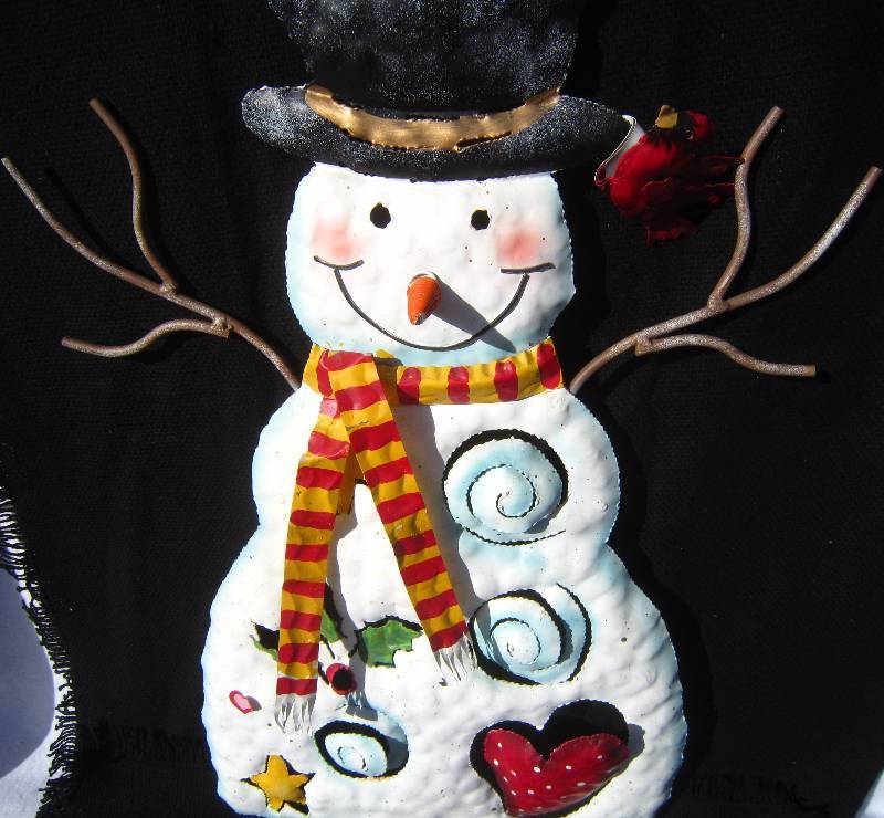 lot 277 image: New Metal Snowman - Very Cute Approx 21