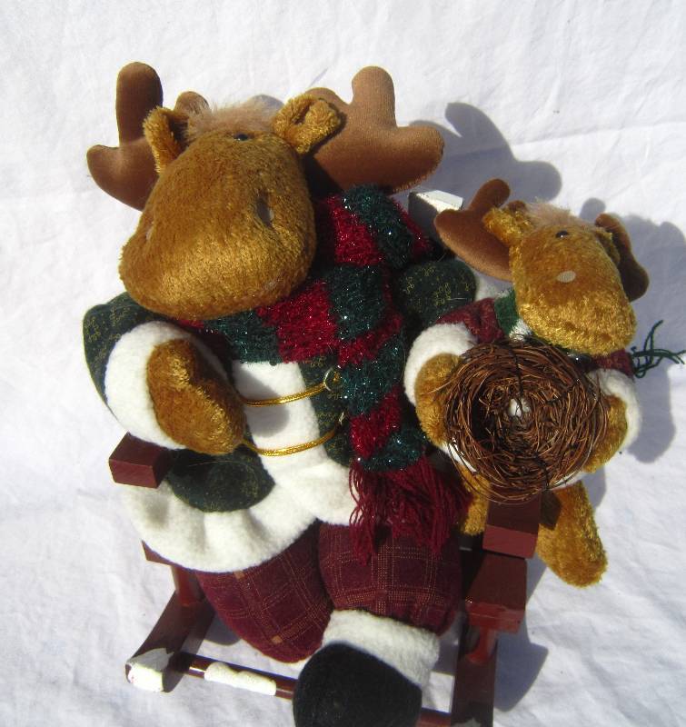 lot 278 image: Moose and baby in Rocker Approx 12