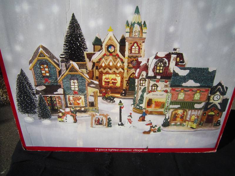 lot 298 image: Home Collection New in Box Village 14 Pieces