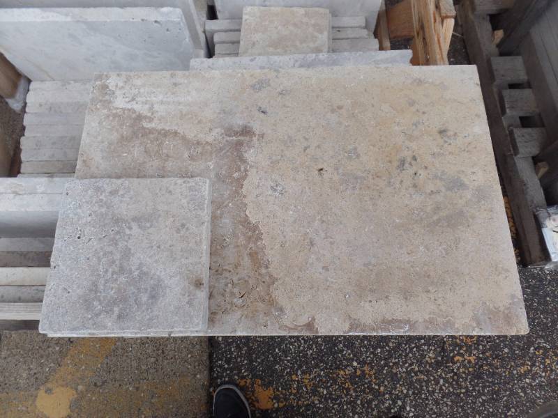 lot 5 image: Travertine Tumbled Pavers.