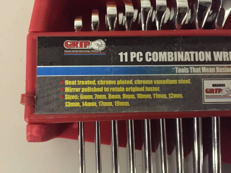 GRIP COMBINATION WRENCH SET MM (1 MISSING)