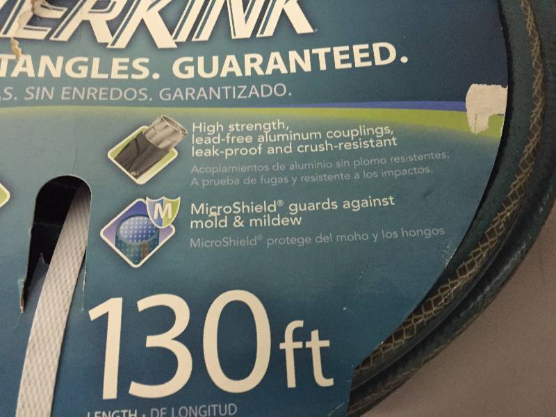 NEVERKINK 130 FT HOSE, 58 ALUMINUM COUPLINGS