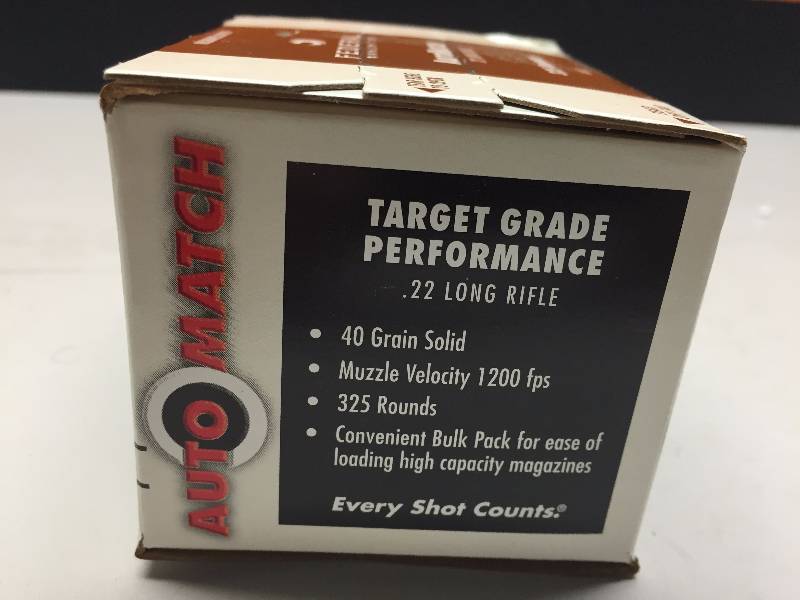 FEDERAL AMMUNITION .22 LR SHELLS 325 ROUNDS