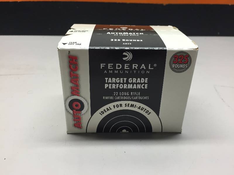 FEDERAL AMMUNITION .22 LR SHELLS 325 ROUNDS