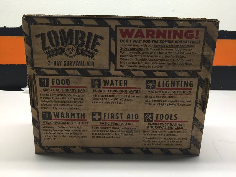 ZOMBIE 3 DAY SURVIVAL KIT