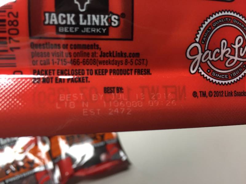 10- 1.25 OZ SWEET HOT BEEF JERKY, JACK LINKS