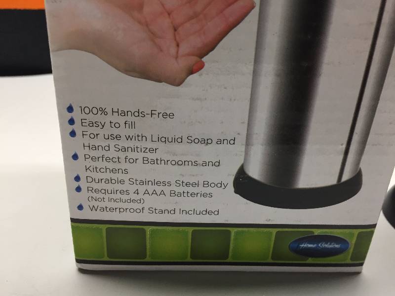 HOME SOLUTIONS TOUCHLESS SOAP DISPENSER