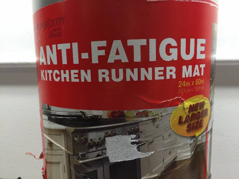 ANTI-FATIQUE KITCHEN RUNNER MAT, 24X60, COBBLESTONE