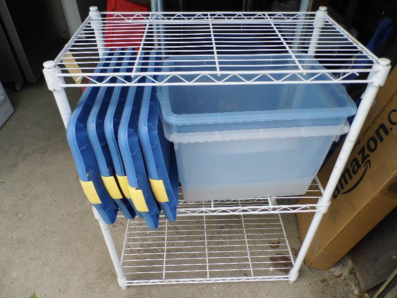 Metal Rack and Containers