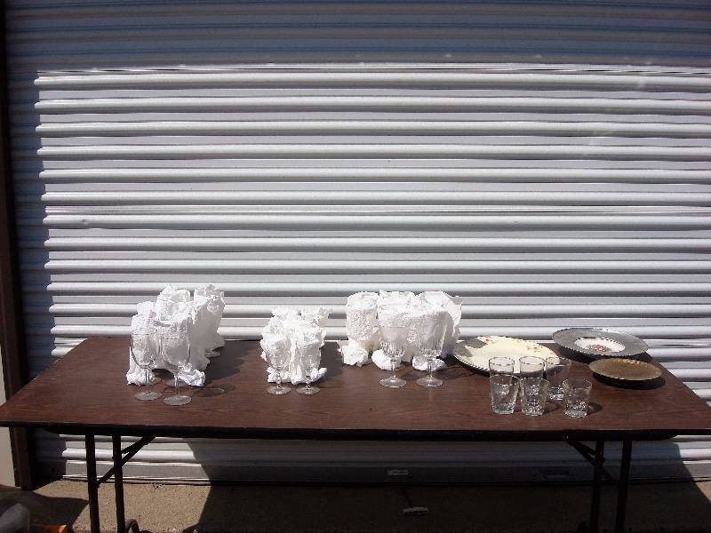 glassware and platters