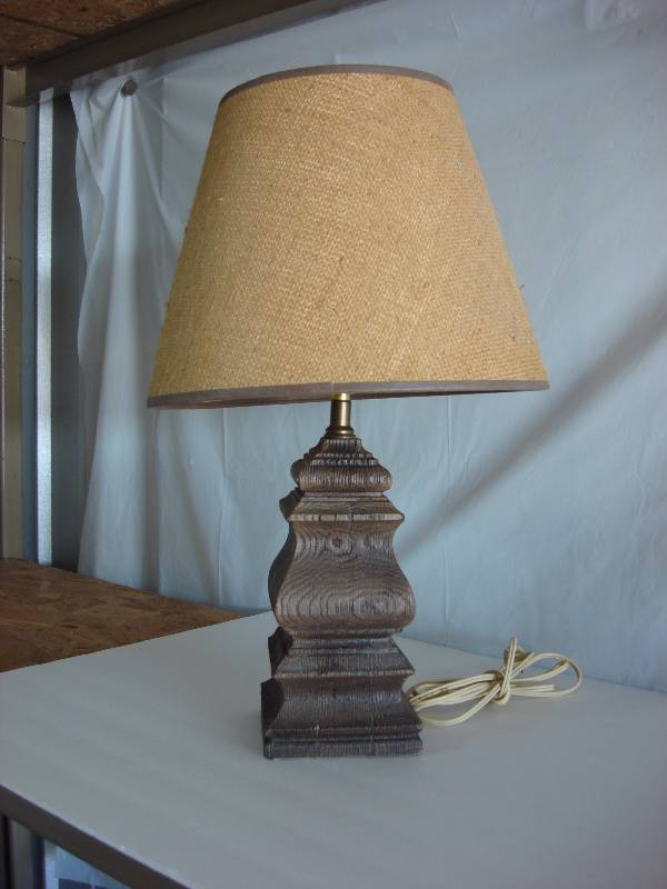 wooden desk lamp