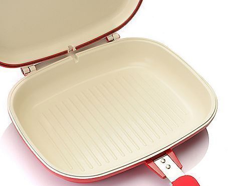 lot 72 image: Cooks Companion Cast Aluminum Ceramic Nonstick Low Pressure Versa II Flip Pan