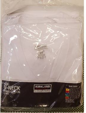 lot 33 image: Mens V-Neck T-Xhirt 4 PK  XL