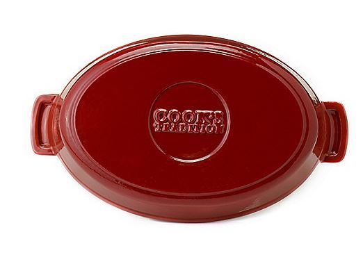 lot 74 image: Cooks Tradition Set of Two Stick-Resistant Enameled Cast Iron Au Gratin Pans - copper