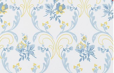 lot 91 image: Cozelle Rosebud Printed to Solid Reversible Seven-Piece Comforter Set BLUE QUEEN