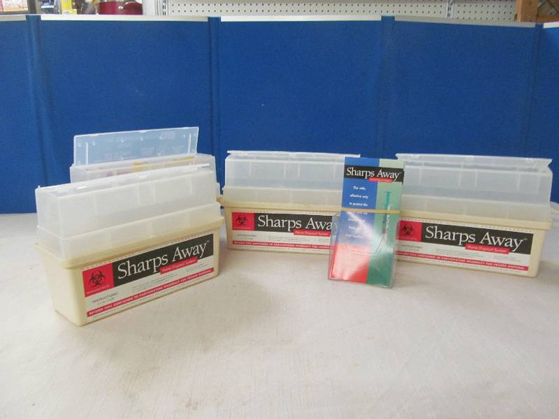 lot 16 image: Sharps away containers