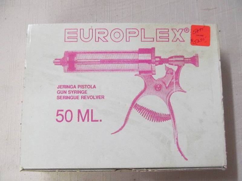 lot 36 image: Europlex 50ml gun syringe new