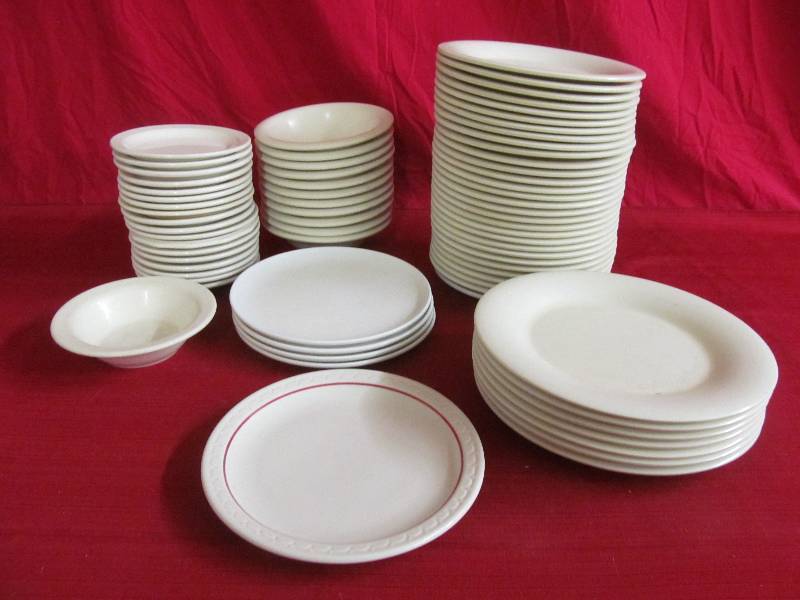 lot 76 image: plates and bowls