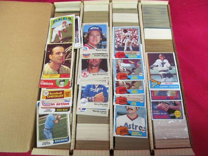 lot 284 image: sports trading cards