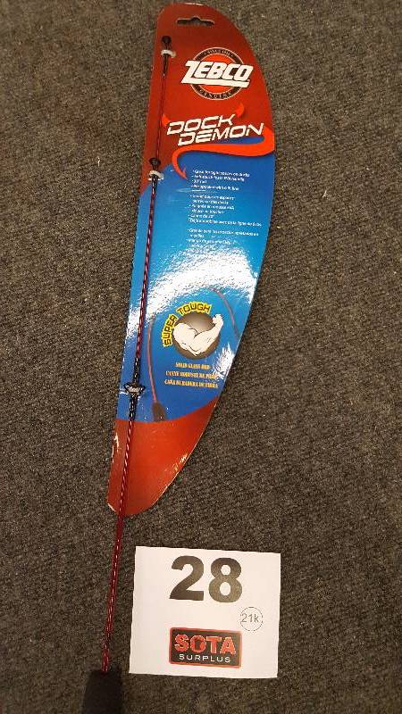 lot 28 image: ZEBCO DOCK DEMON Fishing Rod & Reel