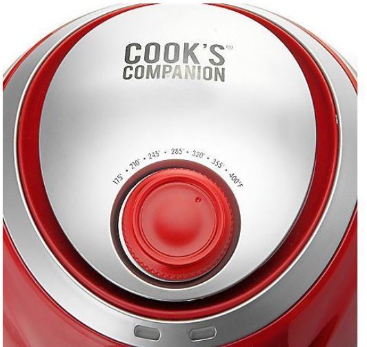 lot 26 image: Cooks Companion 2.2 qt High-Speed 1200W Air Fryer w Baking Cups & Trivet - BLACK