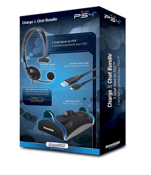 lot 79 image: dreamGEAR PS4 Charge and Chat Bundle