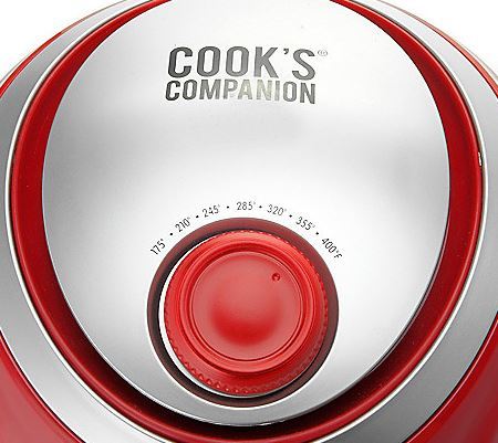 lot 17 image: Cooks Companion 2.2 qt High-Speed 1200W Air Fryer w Baking Cups & Trivet - BLACK