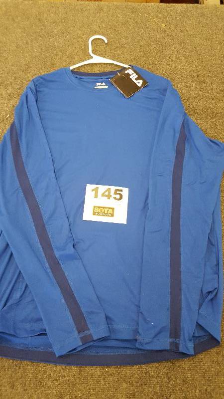 lot 145 image: Fila Mens Long Sleeve Top  Blue  XL