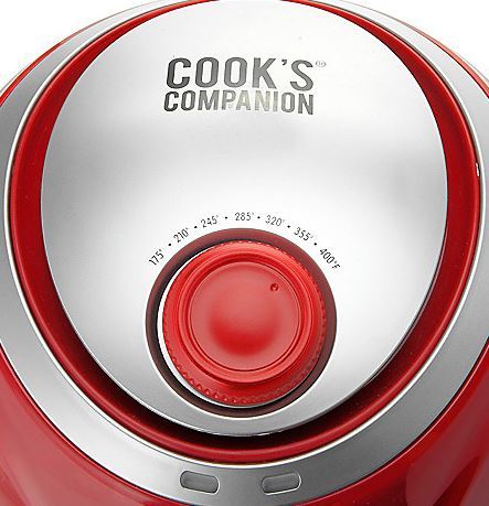 lot 26 image: Cooks Companion 2.2 qt High-Speed 1200W Air Fryer w Baking Cups & Trivet - Blue