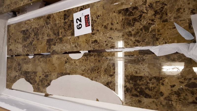 lot 64 image: Faux Marble Drop Leaf Dinning Table