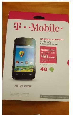 T-Mobile ZTE Zinger Pre-Paid Phone